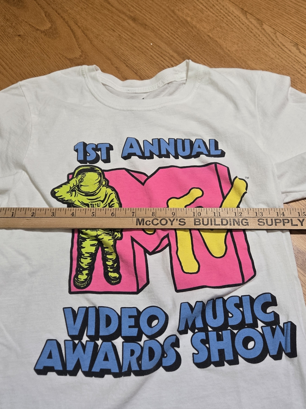 MTV 1st Annual Video Music Awards Graphic Tee Adult Medium White Moon Person - Picture 4 of 8